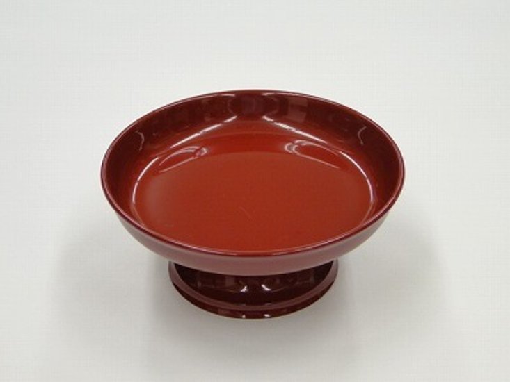 供物台 プラスチック製 丸型 朱色 4寸　ｓ画像