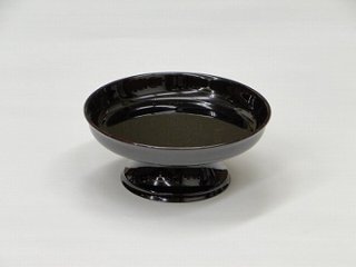 供物台 プラスチック製 丸型 溜色 4.5寸　ｓの画像