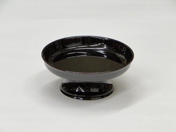 供物台 プラスチック製 丸型 溜色 4.5寸　ｓ画像