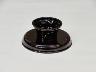 供物台 プラスチック製 丸型 溜色 4.5寸　ｓ画像