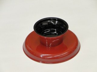 供物台 プラスチック製 丸型 朱色 5.5寸画像