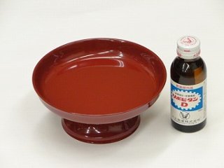 供物台 プラスチック製 丸型 朱色 5.5寸画像