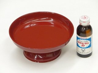 供物台 プラスチック製 丸型 朱色 6寸画像