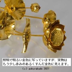 常花・蓮の花/アルミ製 金色 7号 11本立画像