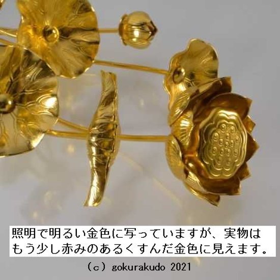 常花・蓮の花/アルミ製 金色 7号 11本立画像