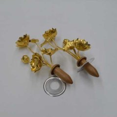 常花・蓮の花/アルミ製 金色 ４号 5本立画像