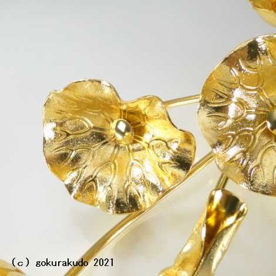 常花・蓮の花/真鍮製 本金メッキ 5号 7本立画像