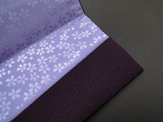 ちりめん  金封ふくさ　メクリ小桜紋 紫色画像