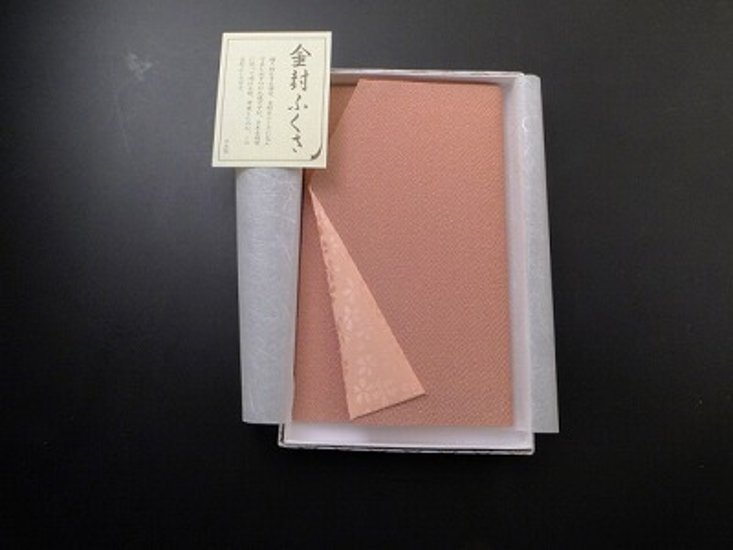 ちりめん  金封ふくさ　メクリ小桜紋 桜色画像