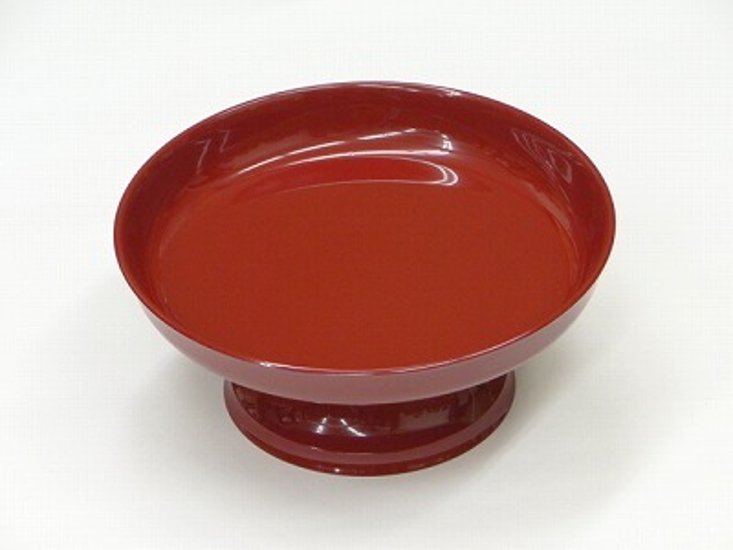 供物台 プラスチック製 丸型 朱色 7寸画像