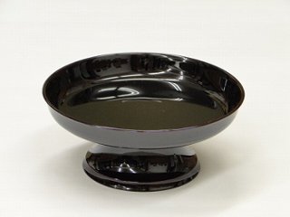 供物台 プラスチック製 丸型 溜色 7寸の画像