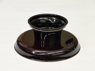 供物台 プラスチック製 丸型 溜色 7寸画像
