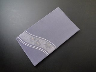 (つづれ織り)金封ふくさ 菊花 グレー 画像