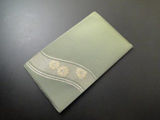(つづれ織り)金封ふくさ 菊花 グリーン画像
