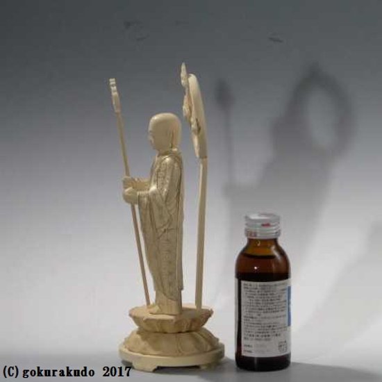仏像 地蔵菩薩 5寸 総柘植画像