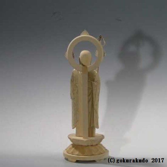 仏像 地蔵菩薩 5寸 総柘植画像