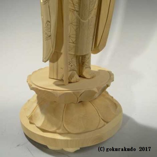 仏像 地蔵菩薩 5寸 総柘植画像