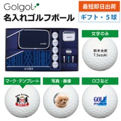 最短即日出荷! 名入れ ゴルフボール ゼクシオ リバウンド ドライブ II ホワイト5球入り ボールギフト GGF-F5501 写真 ロゴ 印刷対応画像