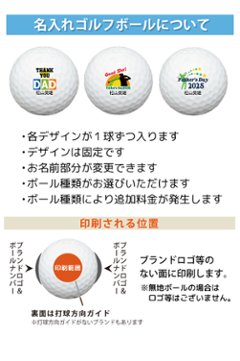 2025年父の日 名入れゴルフギフトセット(名入れゴルフボール３球・化粧箱入り)ラッピング無料画像