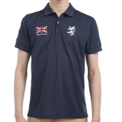 ３営業日出荷！名入れ刺繍メンズポロシャツ(ADMIRAL GOLF/アドミラルゴルフ ADMA614) 選べる定型文字＋お名前１行　名前入りゴルフウェア 半袖画像