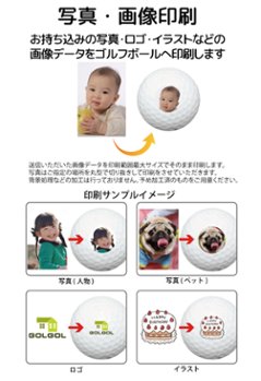 最短即日出荷! 名入れ ゴルフボール ブリヂストン PHYZ ファイズ 2019年モデル PPK 12球 写真 ロゴ 似顔絵 印刷対応画像