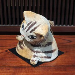 じゃれ猫(特大)　トラ　ヒロ陶房画像