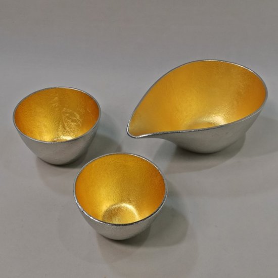 能作　片口-中-金箔　錫100％　235cc画像