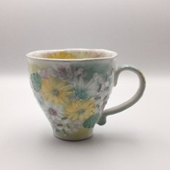 工房ゆずりは　緑彩花畑　マグカップの画像