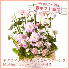 母の日フラワーアレンジメント（ワンサイド）の画像