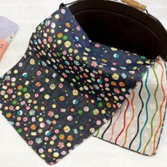 京都くろちく　両面ガーゼてぬぐい（飴尽くし）の画像