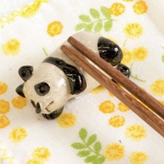 豆屋　箸置き（パンダ　横　うでまくら）画像