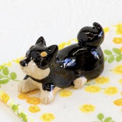 豆屋　箸置き（柴犬　黒）の画像