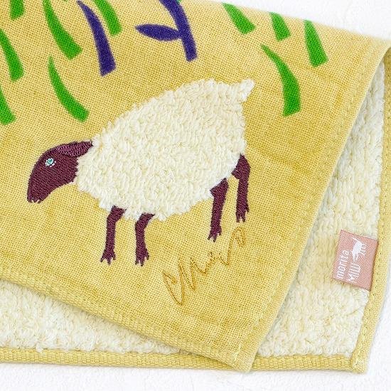 morita MiW　モコモコ動物ハンカチ（高原ヒツジ）画像