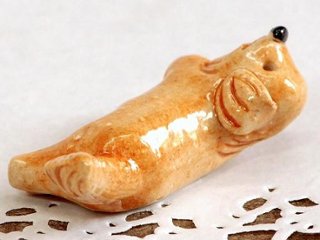 豆屋　箸置き（ゴールデン　レトリーバー　よこ）画像