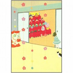 ひらいみも ポストカード（子ブタとひな飾り）の画像