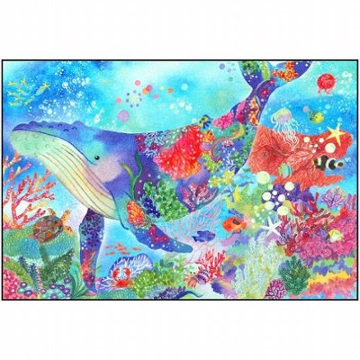 Roko ポストカード（クジラとサンゴ礁）の画像
