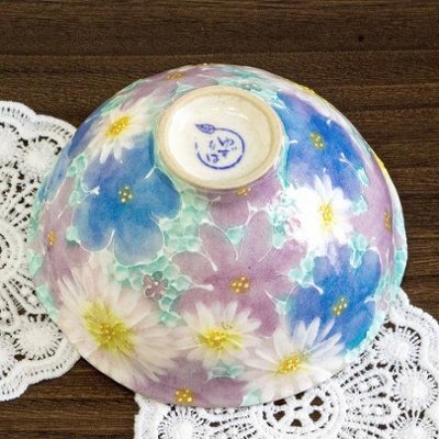 工房ゆずりは　飯碗（花友禅）No.20の画像