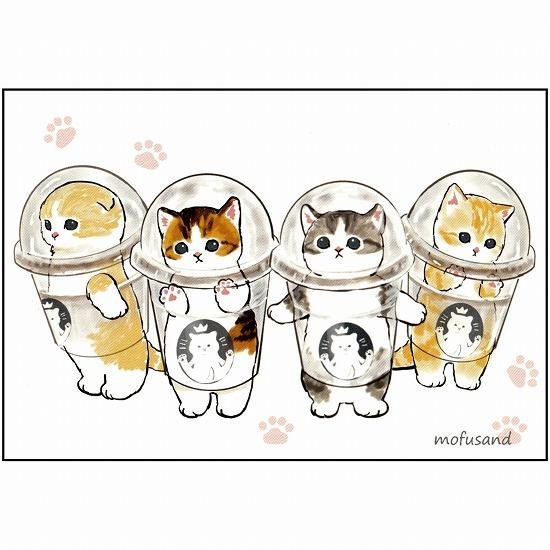 mofusand　ポストカード（フラペチーノにゃん）画像
