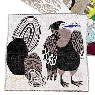 moritaMiW　３重ガーゼハンカチ（川ほとりのニンマリのウたち）の画像