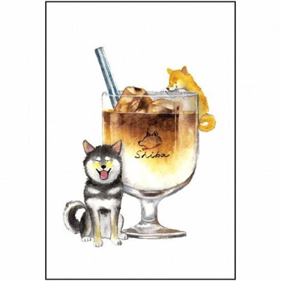 村田なつか ポストカード（しばいぬとアイスオーレ）の画像