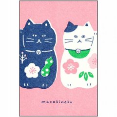 レトロ印刷　ポストカード（まねきねこ）の画像