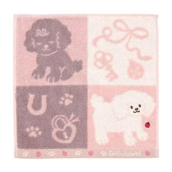 yotakochan　ハンカチ　トイプードルちゃん柄　ハンドメイド3/11 GuGu World タオルハンカチ（トイプードルと天道虫）｜創作品モール あるる