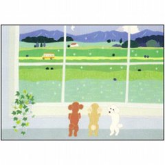 ひらいみも ポストカード（夏の窓：山と緑）の画像