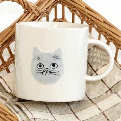 松尾ミユキ　マグ（Embossed cat face）IVの画像