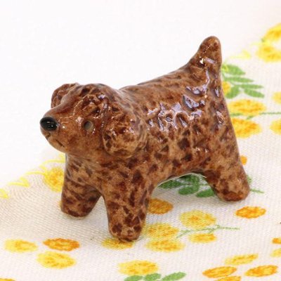 豆屋　箸置き（トイプードル　ブラウン）の画像