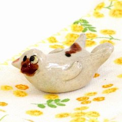 豆屋　箸置き（ねこ　あお向け両足あげ　ミケ濃茶）画像