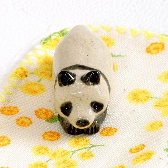 豆屋　箸置き（パンダ　うつぶせ　まっすぐ）画像