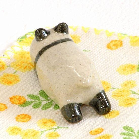 豆屋　箸置き（パンダ　うつぶせ　まっすぐ）画像