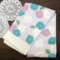 さいか　ガーゼたおる（縞模様）パープルモーブの画像