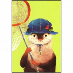 菜生　ポストカード（虫とり・カワウソ）の画像